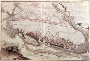 1587年10月8日のクトラの戦いの秩序の計画 作： French School